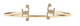 Tory Burch Gold Tone Brass Logo Cuff Bracelet