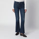 Mother The Weekender Jeans In Dark Blue Washed Denim