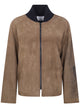 Ibrigu Printed Suede Bomber Brown