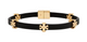 Tory Burch Black Brass Gold Tone Geometric Bracelet