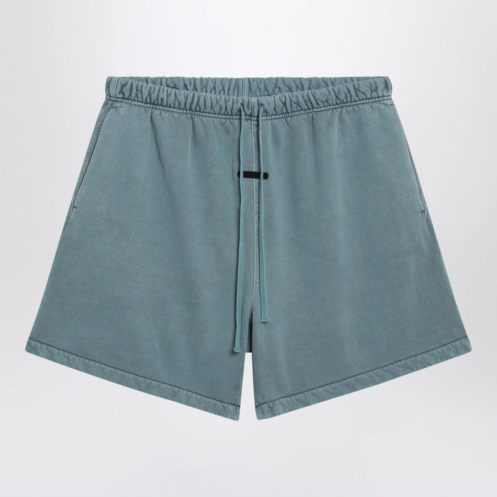 Fear Of God Essentials Drawstring Shorts In Faded Cotton Faded Coastal