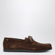 Vinny's Brown Boat Shoe In Suede