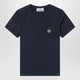 Stone Island Navy Blue T-Shirt With Compass Logo Patch