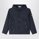 Stone Island Navy Blue Nylon Zip-Up Jacket
