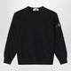 Stone Island Black Cotton Crewneck Sweatshirt