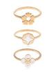 Tory Burch Clover Logo Set Of Three Rings
