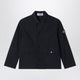 Stone Island Navy Blue Shirt Jacket In Cotton
