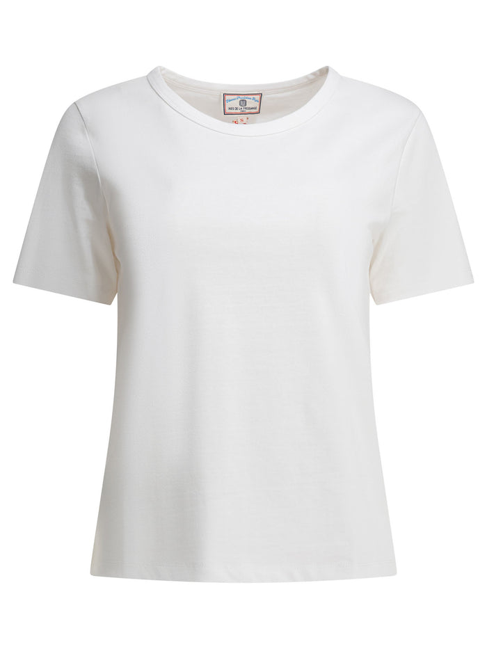 Ines De La Fressange Beige Cotton T-Shirt