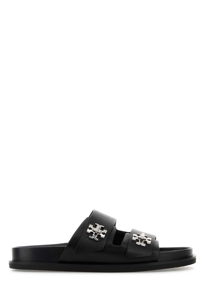 Tory Burch Black Bovine Leather Flats