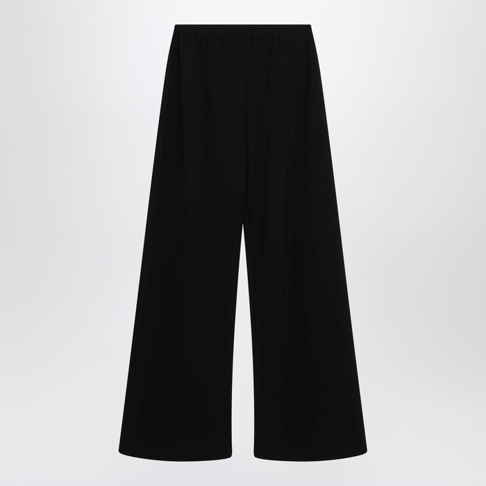 The Row Gala Wideleg Crepe Trousers In Black