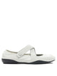 Tory Burch White Bovine Suede Ballerinas