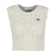 Vivienne Westwood Cream Crochet Top With Orb Logo