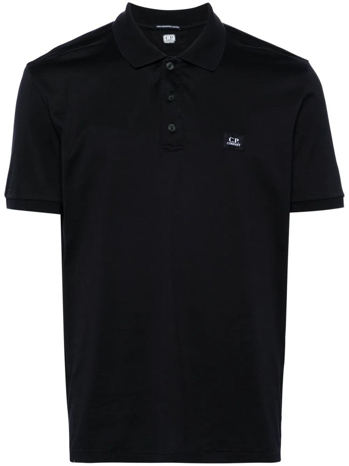 C.p.company Logo Patch Jersey Polo Shirt