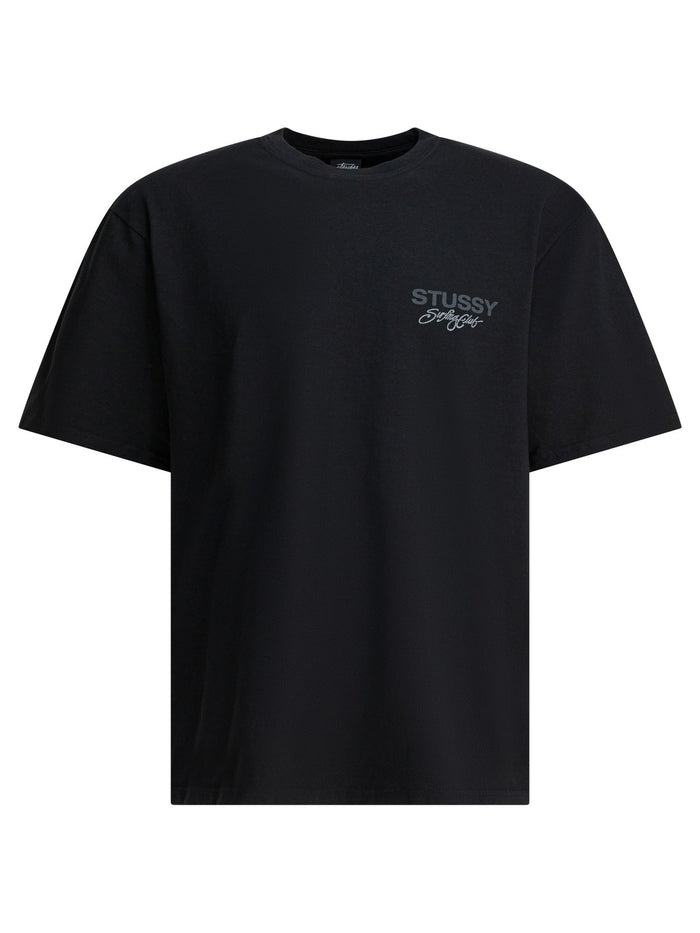 Stussy Black Cotton T-Shirt