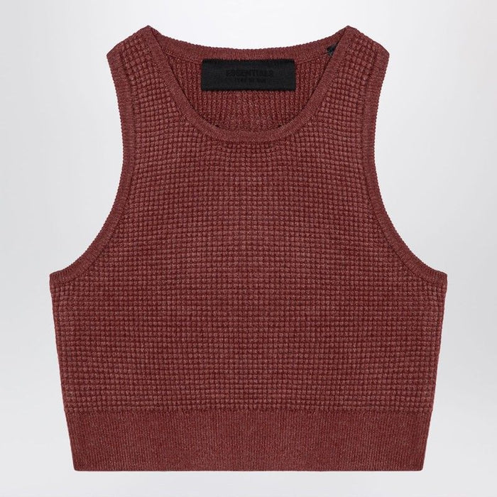 Fear Of God  Sporty Burgundy Honeycomb Tank Top