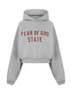 Fear Of God Essentials Logo Fleece Cropped Hoodie