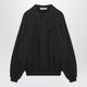 Fear Of God Essentials Black Washed Polo Sweatshirt