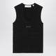 Fear Of God Essentials Black Tank Top In Stretch Waffle Fabric