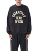 Fear Of God Essentials Essentials Fear Of God Black Campus 90S Crewneck Sweatshirt