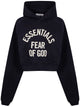 Fear Of God Essentials Women`S "Campus 90`S" Cropped Raglan Hoodie