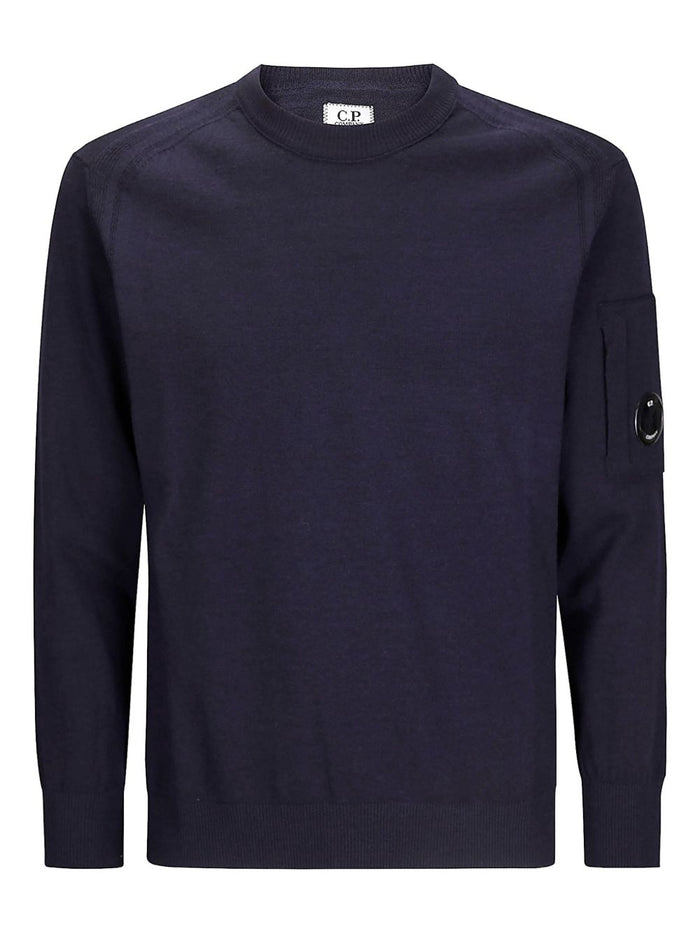 C.p.company Logo Wool Crewneck Sweater