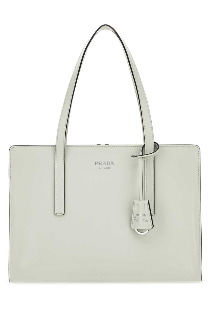 Prada White Leather Re-Edition 1995 Shoulder Bag