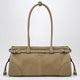 Prada Bonnie Medium Handbag In Beige Nubuck Leather