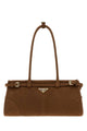 Prada Brown Nabuk Prada Bonnie Shoulder Bag