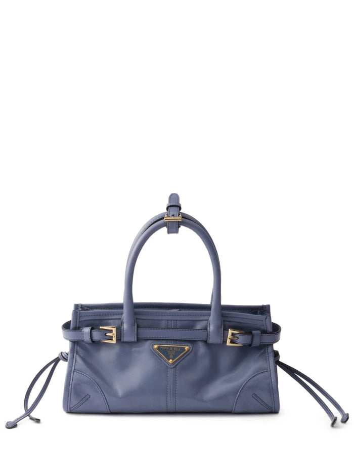 Prada Powder Blue Leather Mini Prada Bonnie Handbag