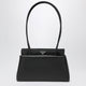 Prada Passage Medium Bag In Leather And Black Renylon