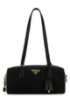 Prada Re-Nylon And Leather Medium Top-Handle Bag With Padlock