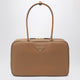 Prada Large Duffle Bag In Caramel Leather