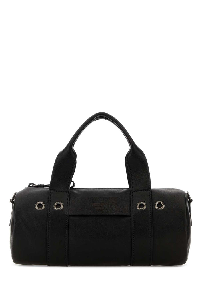 Prada Black Leather Prada Route Handbag