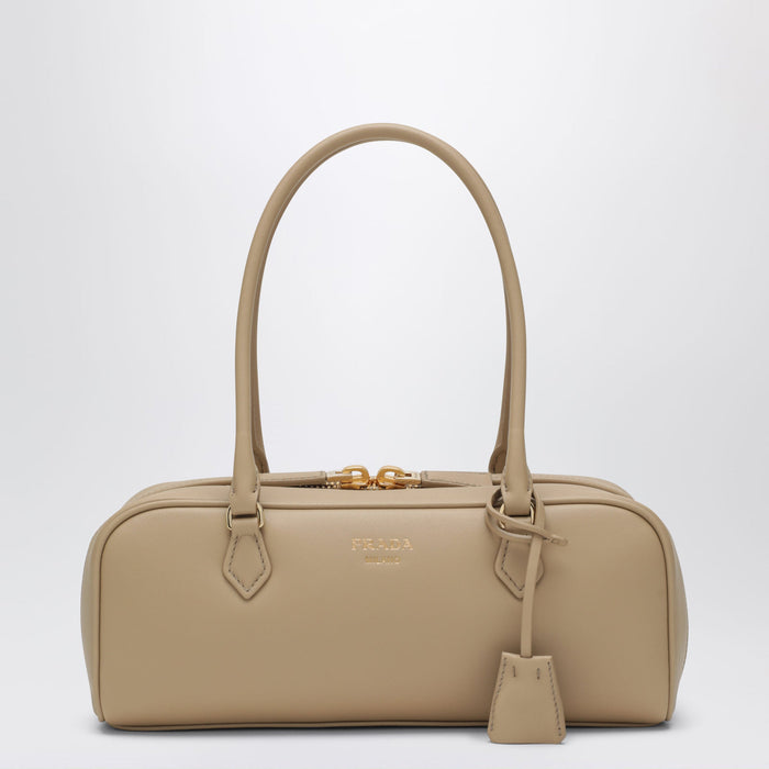 Prada Shoulder Bag In Sand Leather