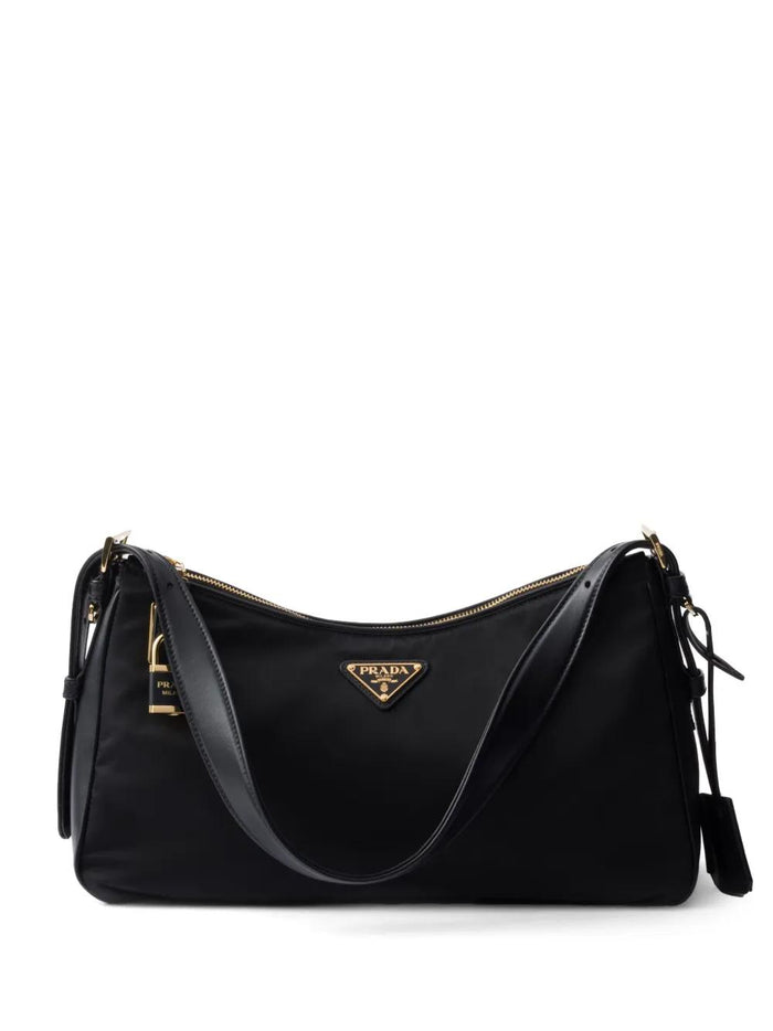 Prada Black Nylon Large Aimã©E Shoulder Bag