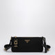 Prada Black Re-Nylon And Leather Bag With Padlock