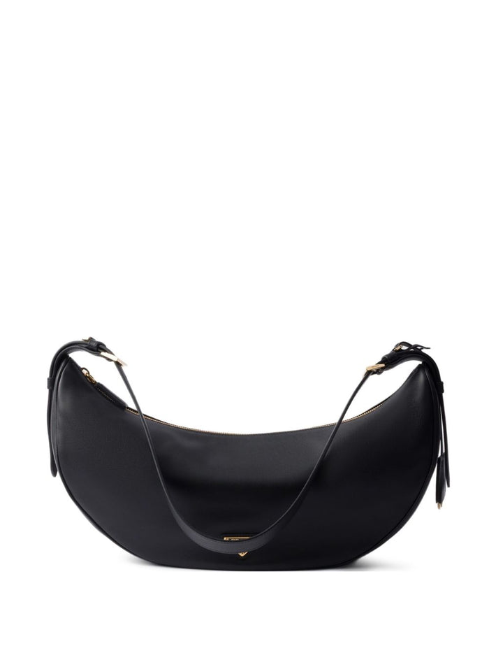 Prada Demi-Lune Large Leather Shoulder Bag