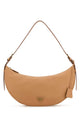 Prada Peach Leather Large Prada Demi-Lune Crossbody Bag