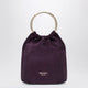 Prada Mini Bucket Bag In Plum Suede