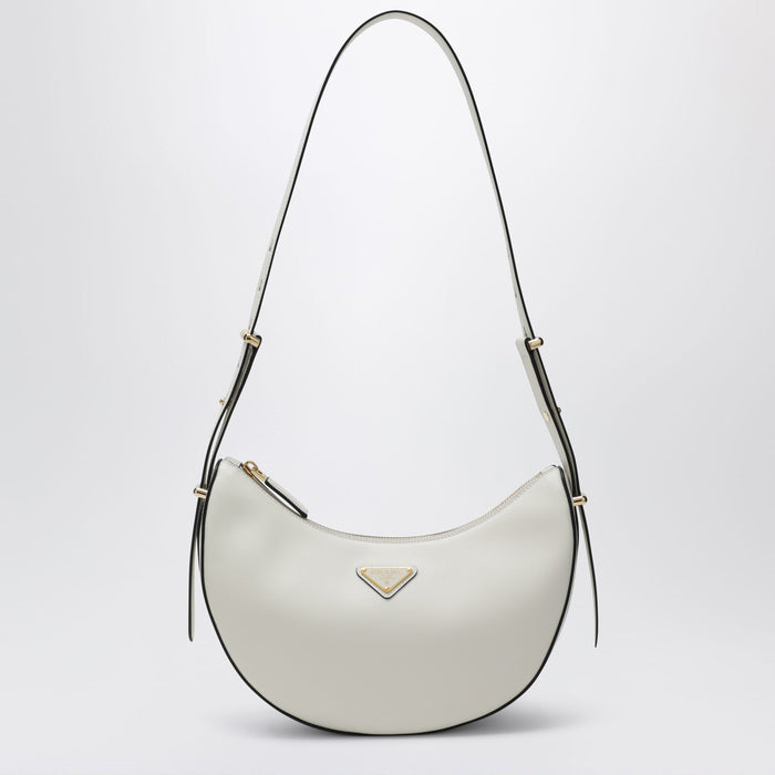 Prada Prada Arqué Medium Shoulder Bag In White Leather