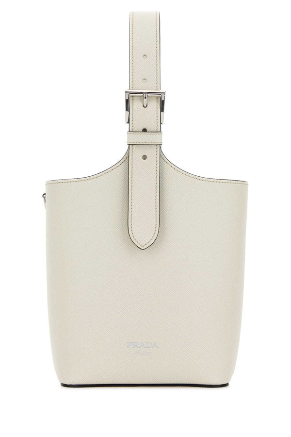 Prada White Leather Shoulder Bag