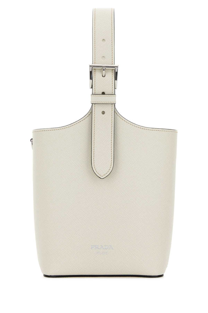 Prada White Leather Shoulder Bag
