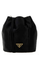 Prada Black Satin Bucket Bag