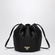 Prada Mini Black Satin Bucket Bag