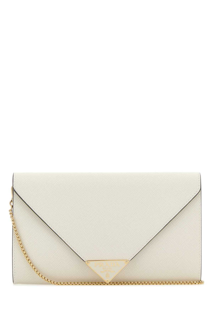 Prada Ivory Leather Mini Crossbody Bag
