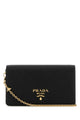 Prada Black Leather Mini Shoulder Strap