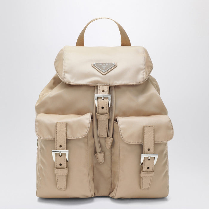 Prada Small Re-Edition 1978 Backpack In Beige Re-Nylon