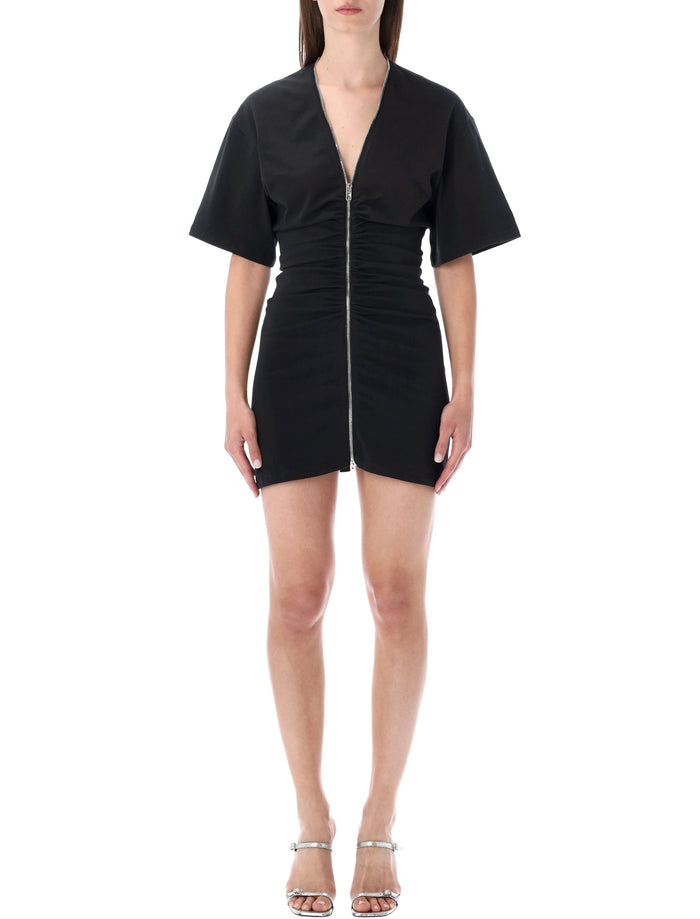 Alexander Wang Gathrred Tshirt Dress Zip