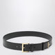 Prada Black Leather Belt With Triangle Logo