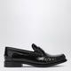 Prada Black Polished Leather Loafers